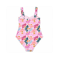 Sun and Sea Collection Ruched One Piece Swimsuit - SUMMER DAISIES