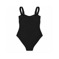 Sun and Sea Collection Texture Ruched One Piece Swimsuit - BLACK