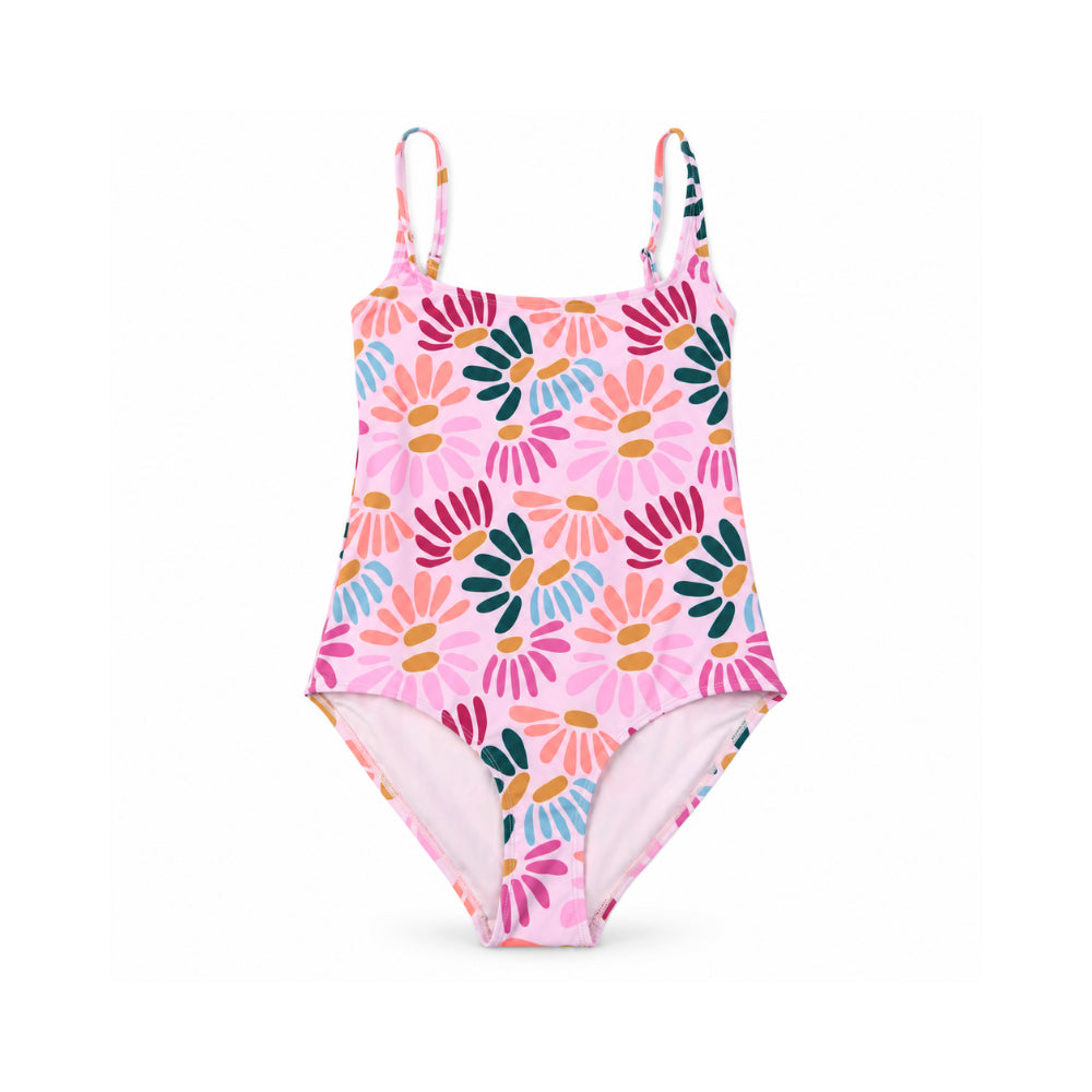 Sun and Sea Collection Tie Up One Piece Swimsuit - SUMMER DAISIES