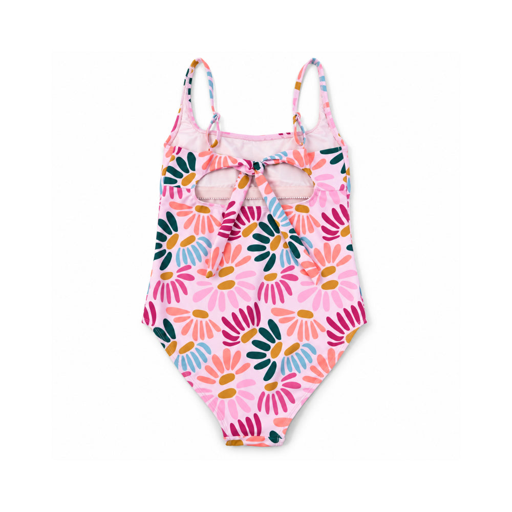 Sun and Sea Collection Tie Up One Piece Swimsuit - SUMMER DAISIES