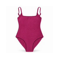 Sun and Sea Collection Textured Tie Up One Piece Swimsuit - MULBERRY