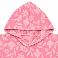 Sun and Sea Collection Adult Beach Poncho with Pocket - PINK RETRO FLORAL