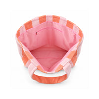 Sun and Sea Collection Terry Towel Large Tote Bag - CORAL STRIPE