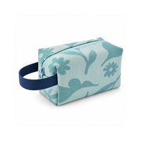 Sun and Sea Collection Knit Accessories Pouch - BLUE RETRO FLORAL