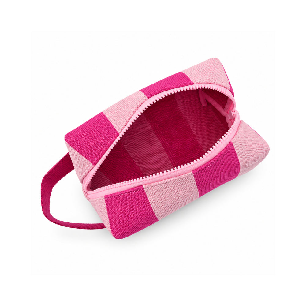 Sun and Sea Collection Knit Accessories Pouch - CRIMSON STRIPE