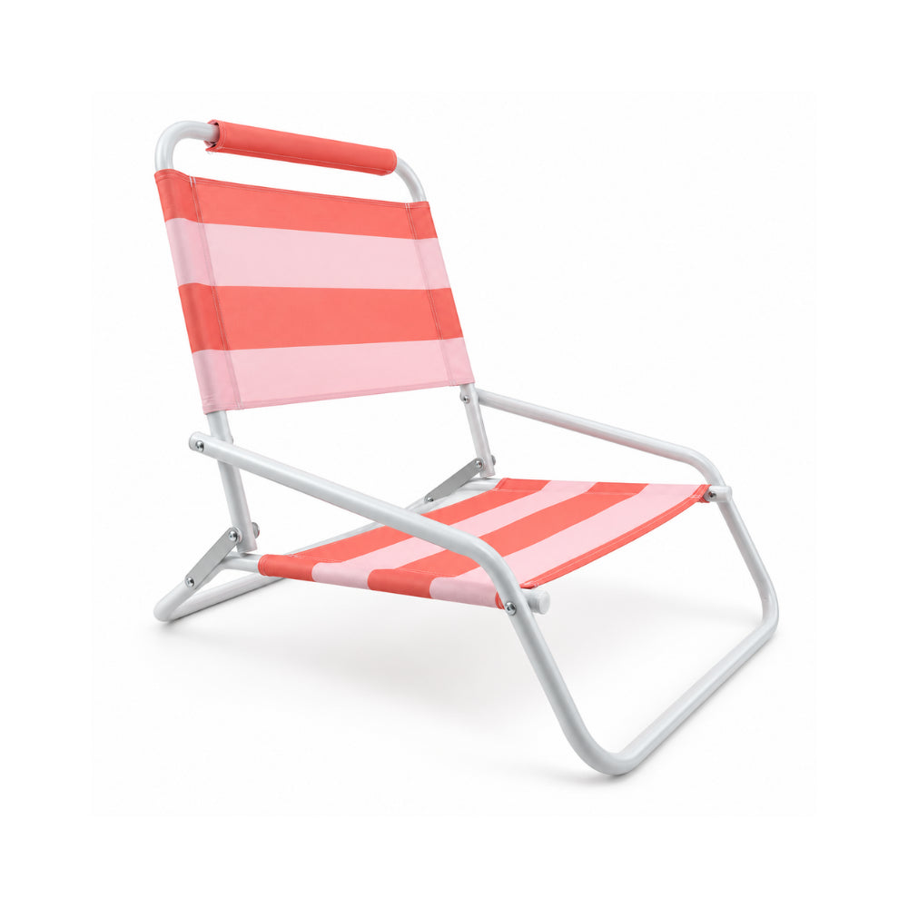 Sun and Sea Collection Foldable Beach Chair - CORAL STRIPE