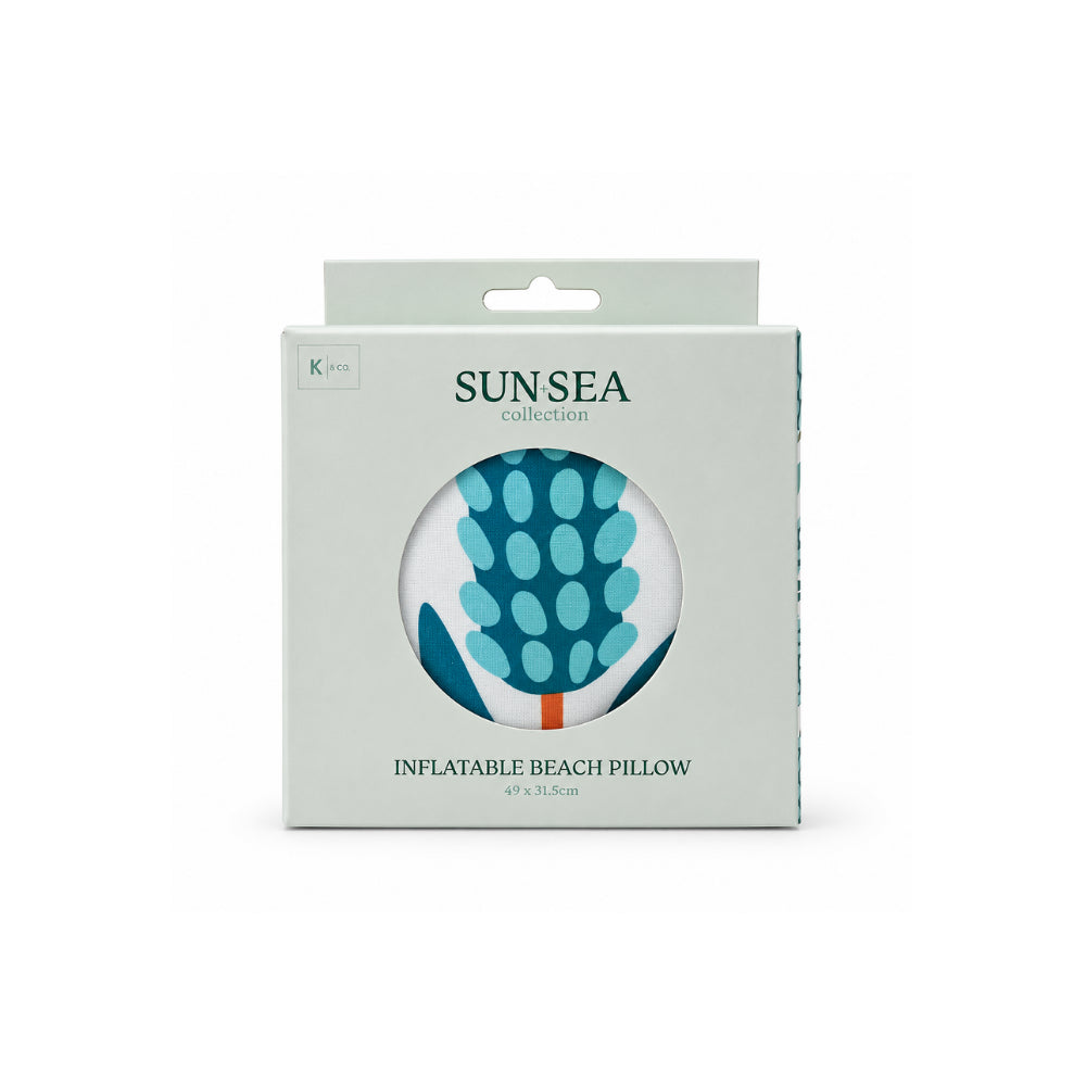 Sun and Sea Collection Inflatable Beach Pillow - BANKSIA BLUE