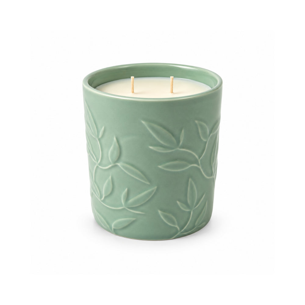 Rosewood Collection Ceramic Embossed Candle 400g - SWEET CEDAR