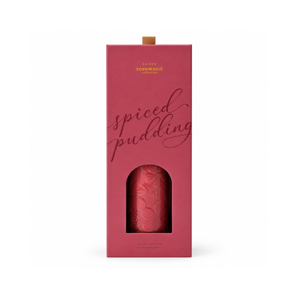 Rosewood Collection Ceramic Embossed Diffuser 200mL- SPICED PUDDING