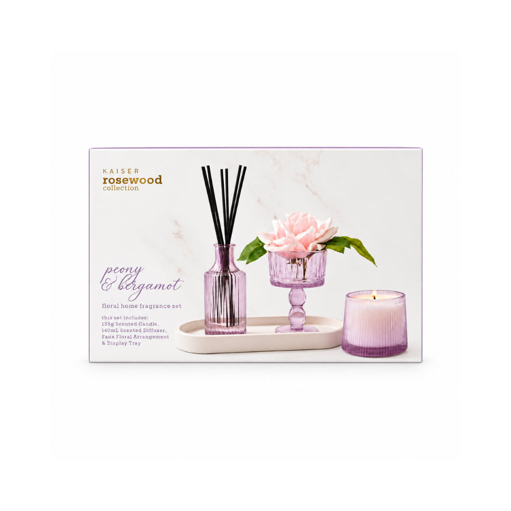 Rosewood Collection Floral Home Fragance Set - PEONY & BERGAMOT