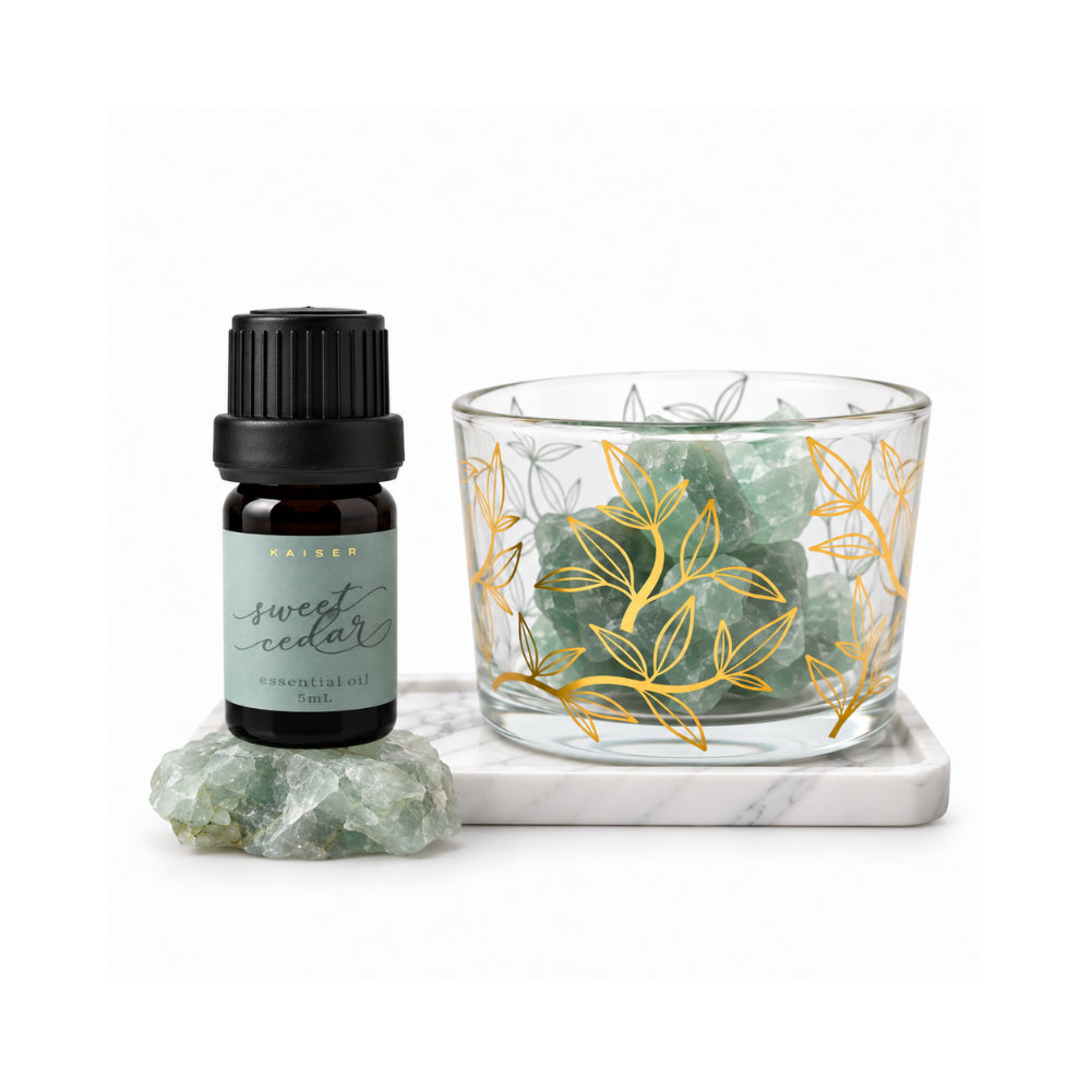 Rosewood Collection Mini Fragrance Stone & Oil Set - SWEET CEDAR