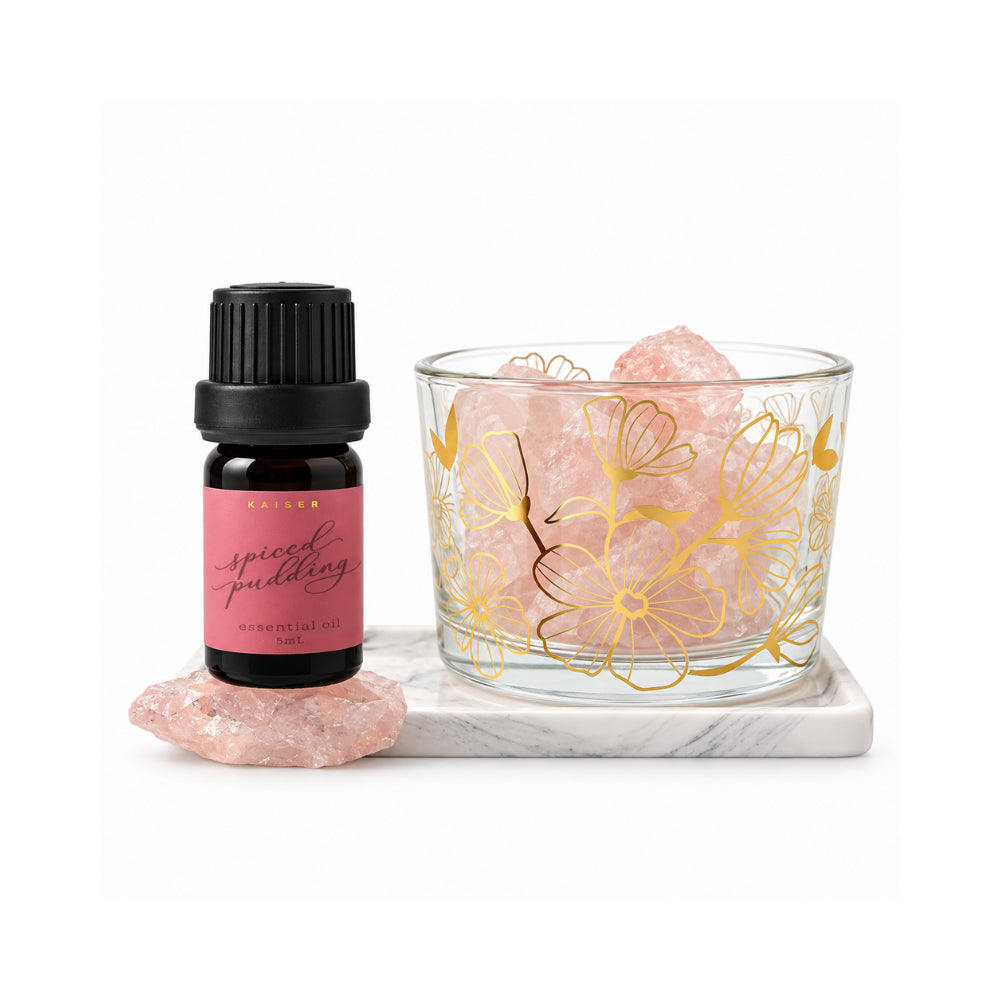 Rosewood Collection Mini Fragrance Stone & Oil Set - SPICED PUDDING