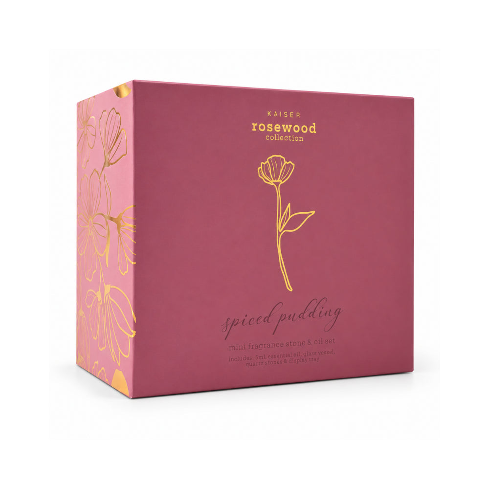Rosewood Collection Mini Fragrance Stone & Oil Set - SPICED PUDDING