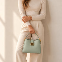 Rosewood Collection Handle Bucket Bag - SAGE