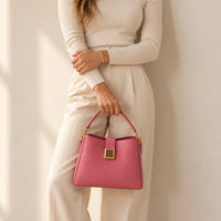 Rosewood Collection Handle Bucket Bag - ROSE