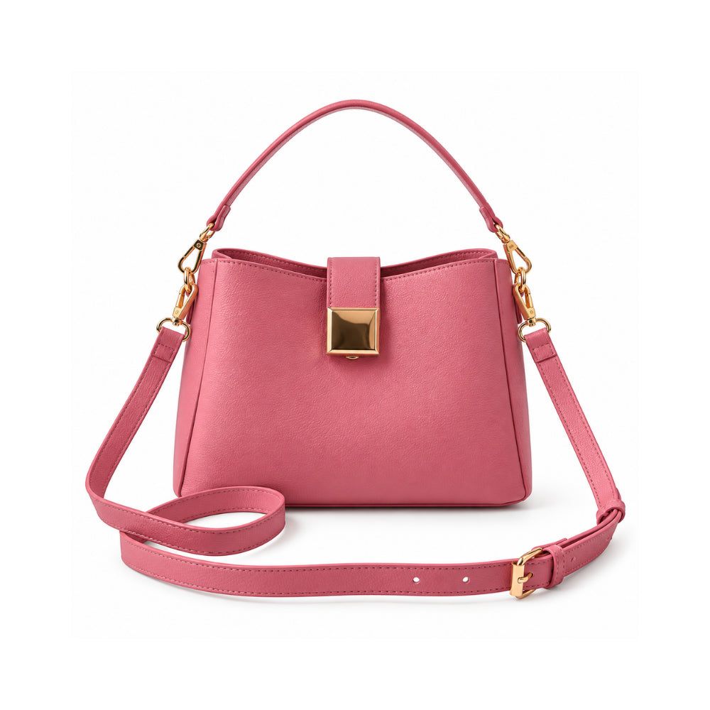 Rosewood Collection Handle Bucket Bag - ROSE