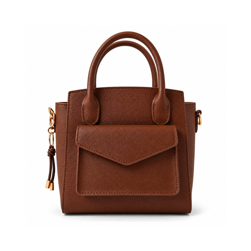 Rosewood Collection Genuine Leather Mini Tote Bag - ESPRESSO