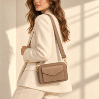 Rosewood Collection Leather Camera Bag - LATTE