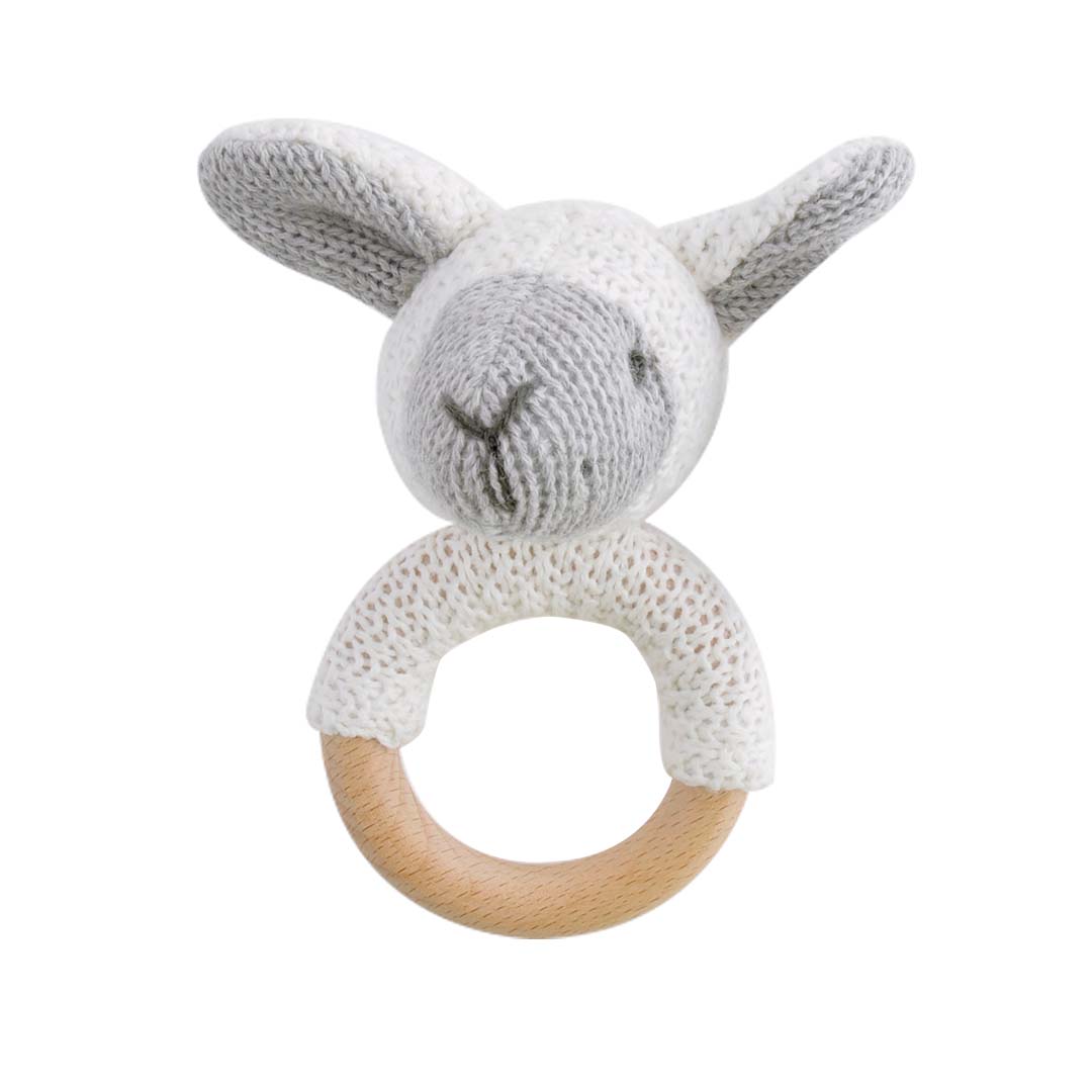 Wooden Baby Rattle - Sheep