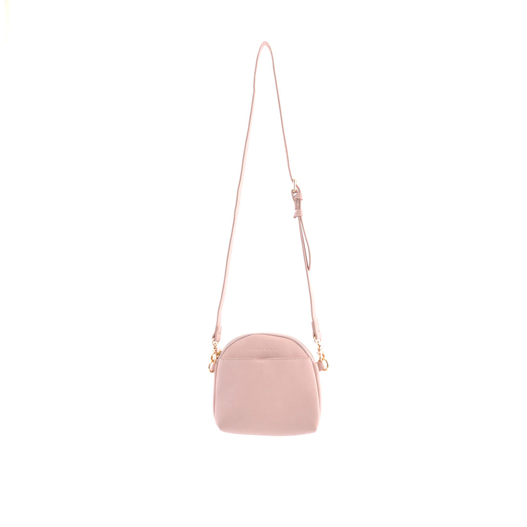 Curved Top Bag - Dusty Pink