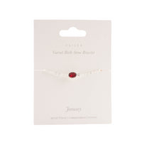 Birthstone Bracelet Silver - January