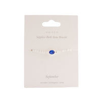 Birthstone Bracelet Silver - September