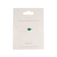 Birthstone Bracelet Silver - December