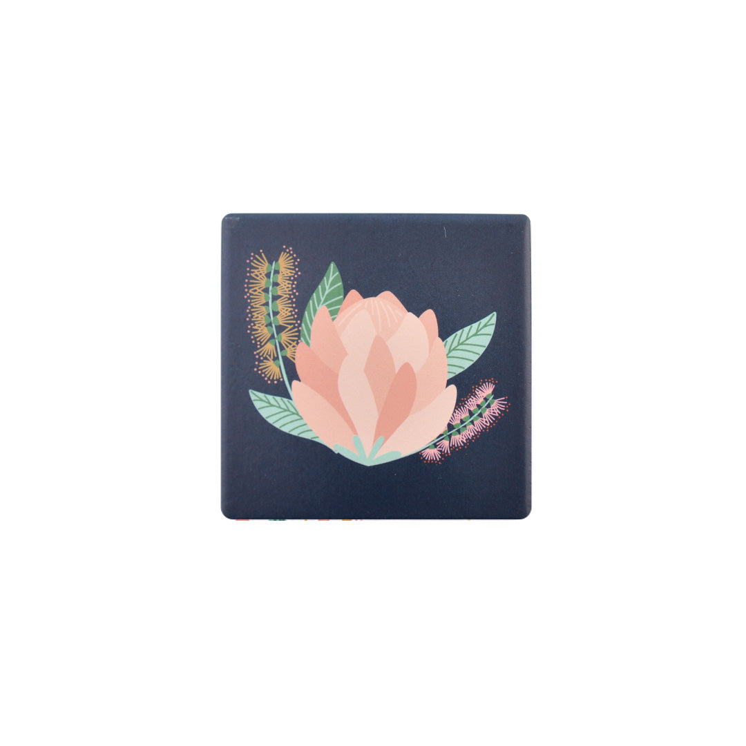 Ceramic Coaster - Pink Protea