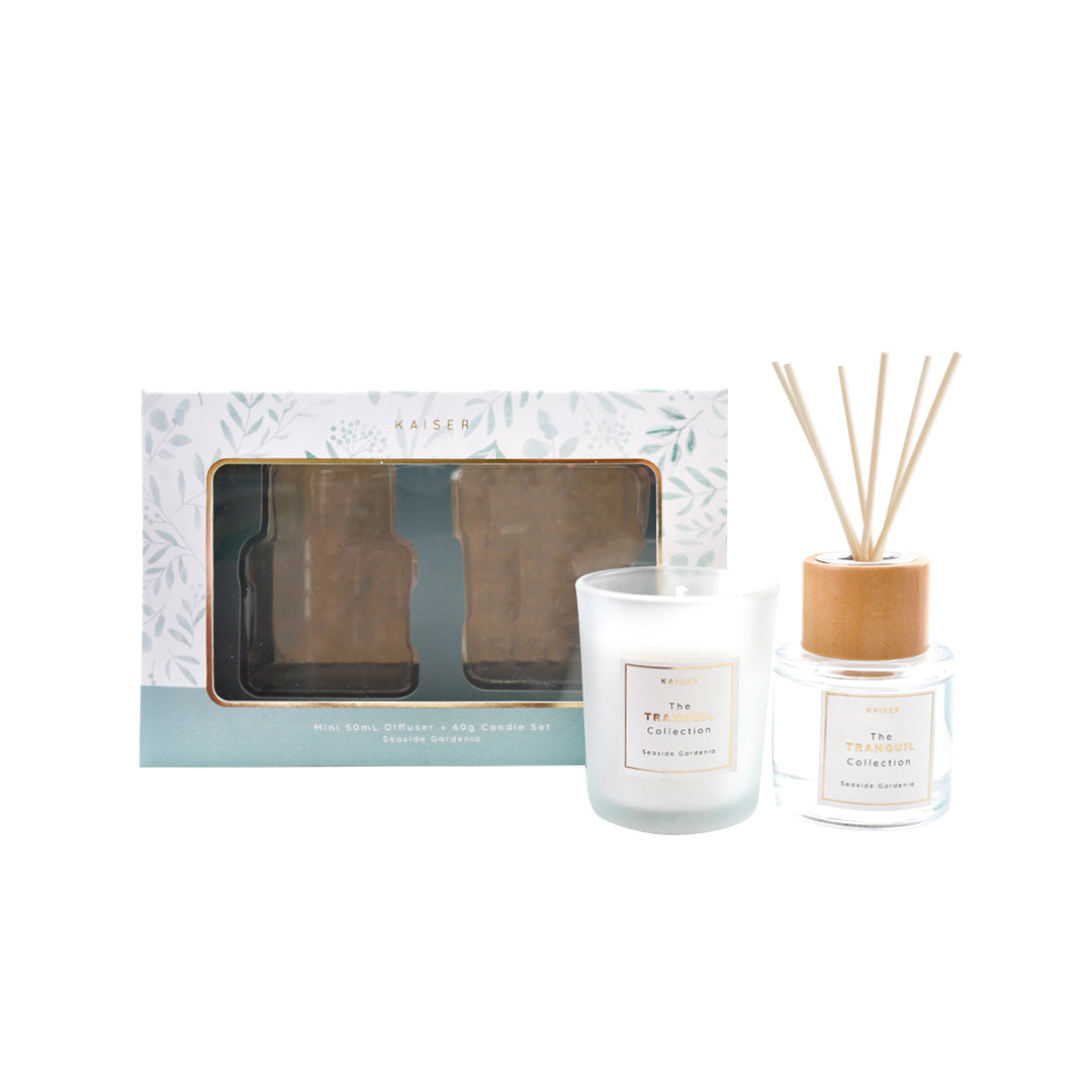 Tranquil Candle & Diffuser Set - Seaside Gardenia