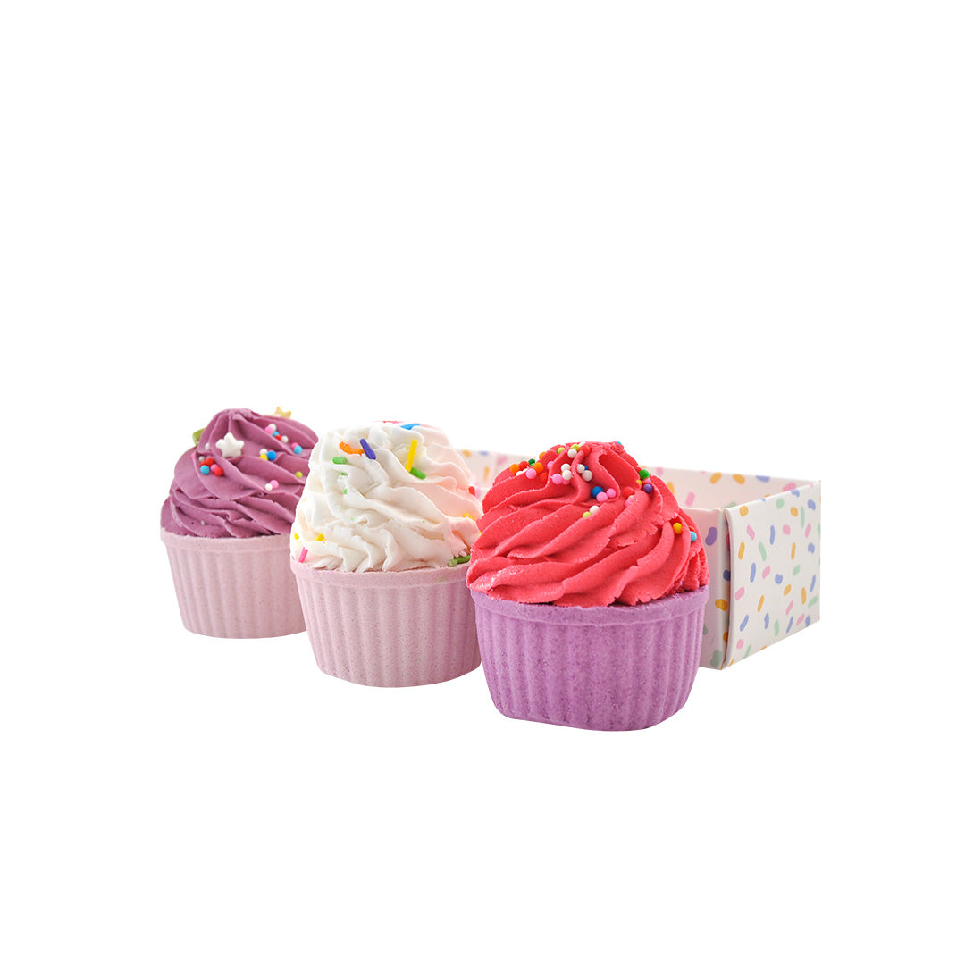 Novelty Bath Bombs 3pk - CUPCAKES