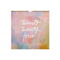 2024 Square Spiral Calendar - Pastel Abstract