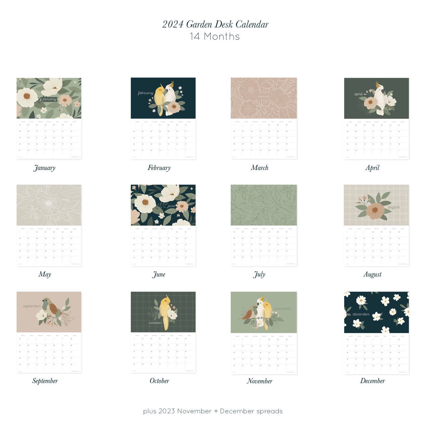 2024 Desk Calendar - Garden