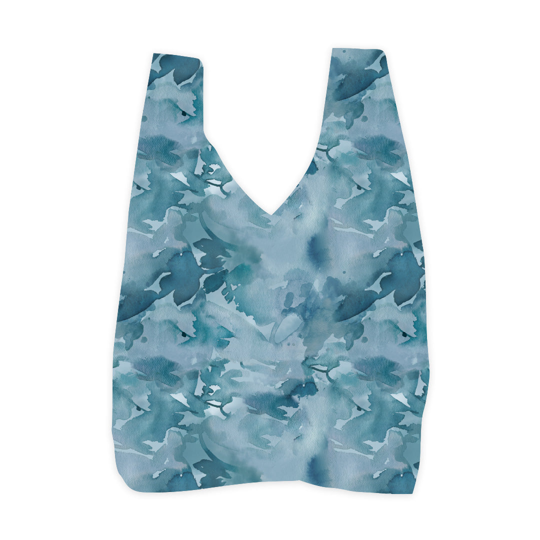 Reusable Tote Bag - BLUE WATERCOLOUR