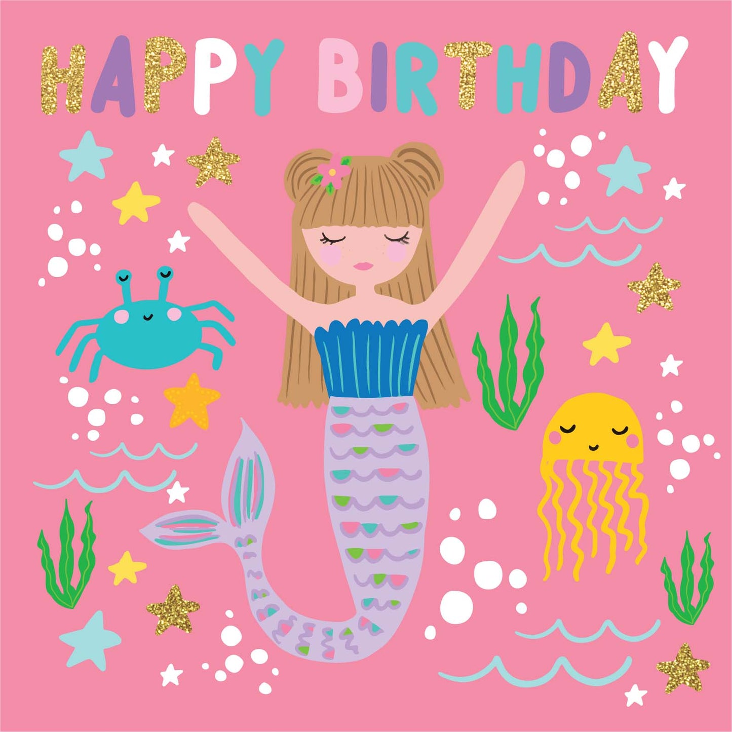 Greeting Card Enchanted - Mermaid Birthday