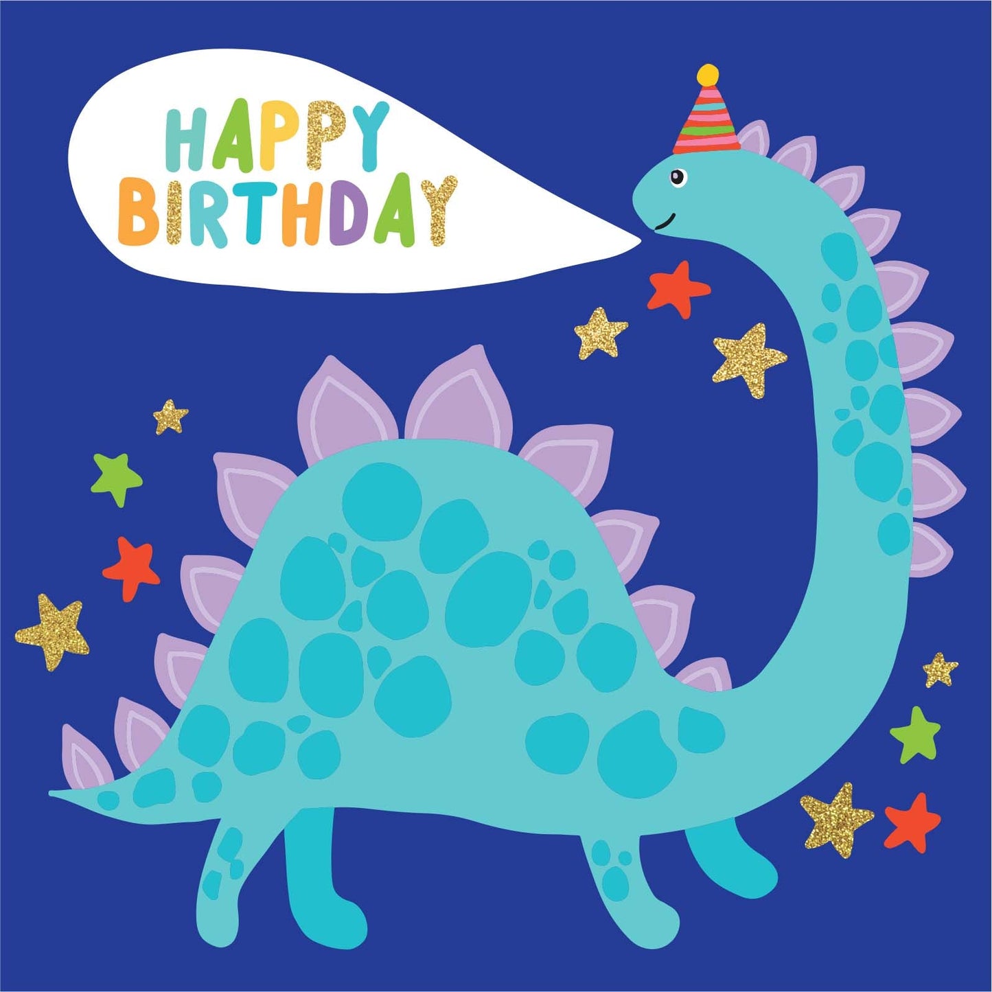 Greeting Card Enchanted - BLUE DINO