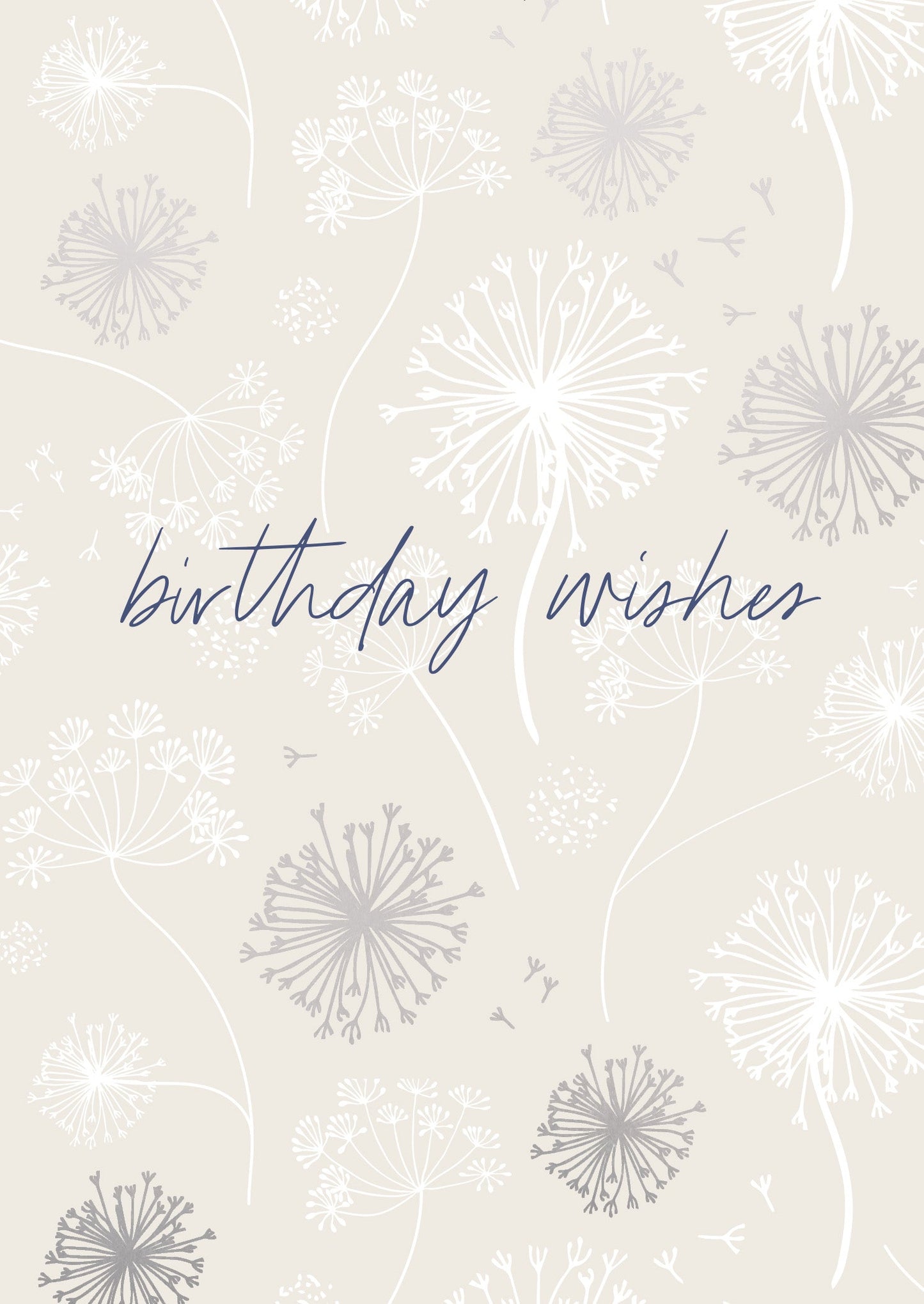 Greeting Card Dainty - DANDELION WISHES