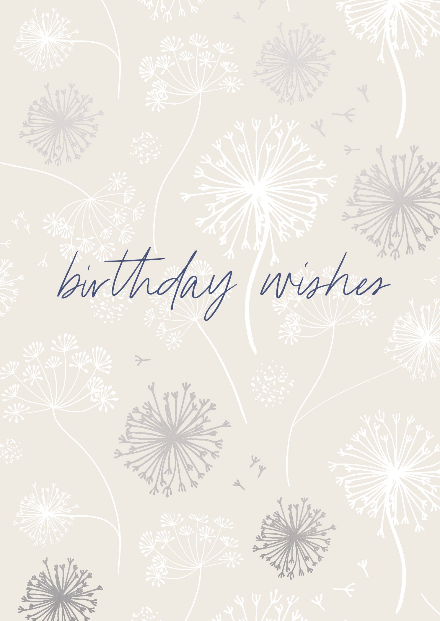 Greeting Card Dainty - DANDELION WISHES