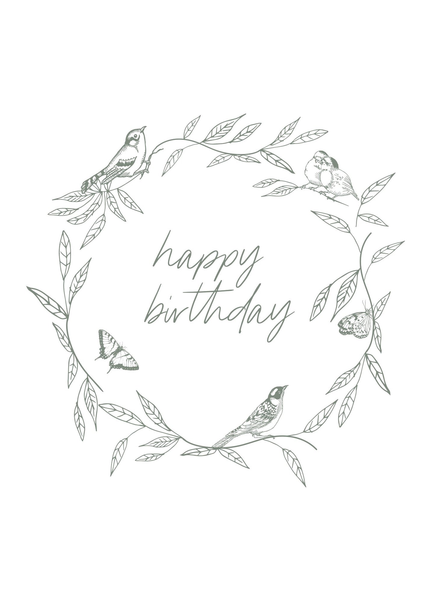 Greeting Card Dainty - FLUTTER WREATH