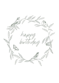 Greeting Card Dainty - FLUTTER WREATH