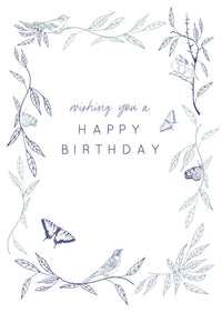 Greeting Card Dainty - BUTTERFLY GARDEN