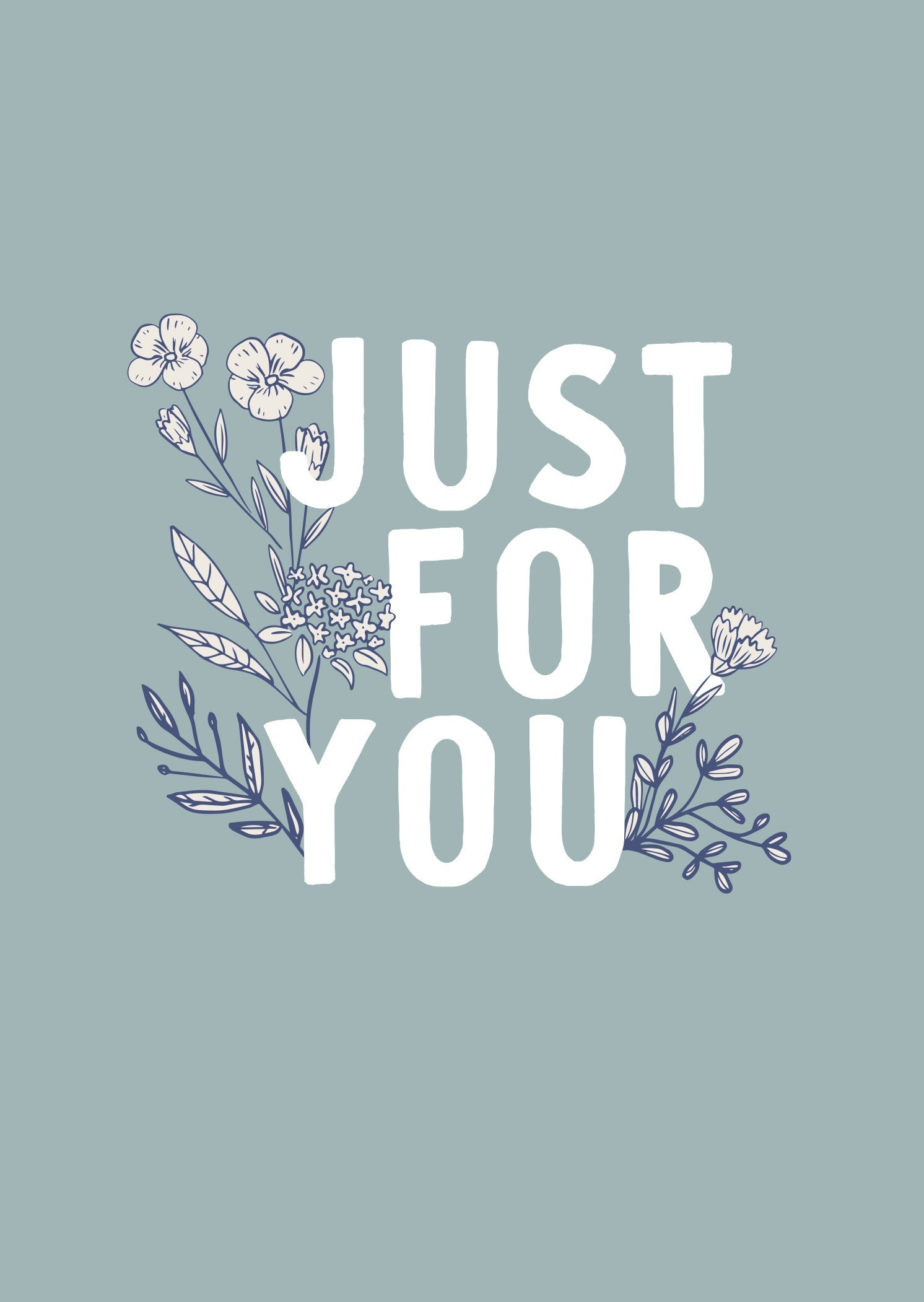 Greeting Card Dainty - JUST FOR YOU BOLD