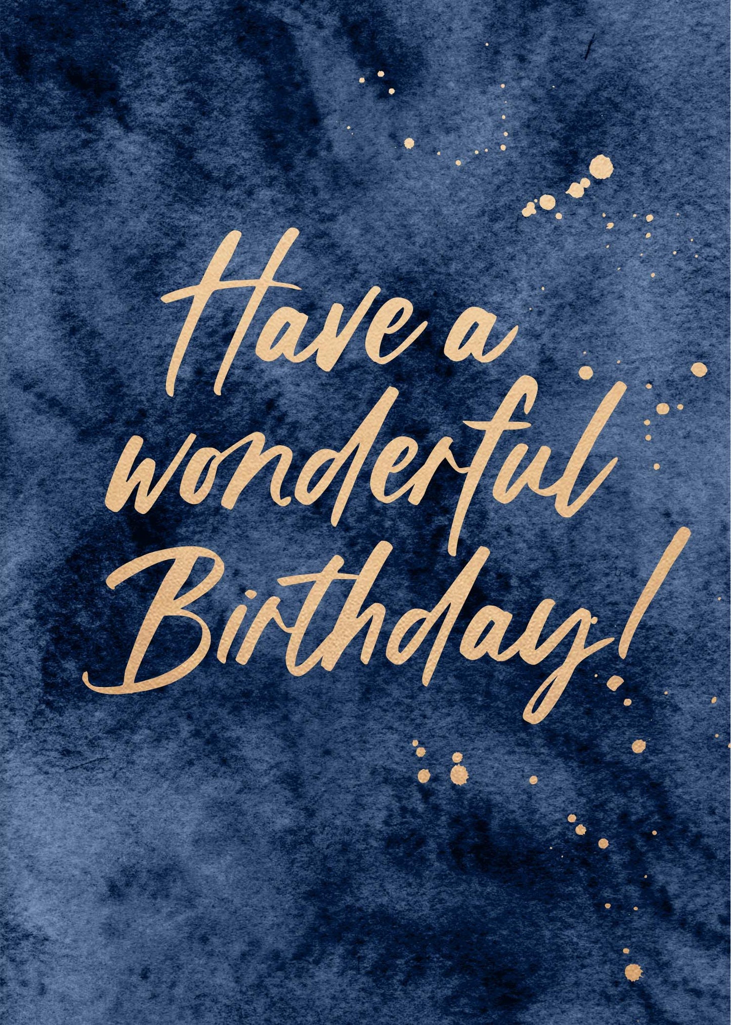 Greeting Card Awash - Wonderful Birthday