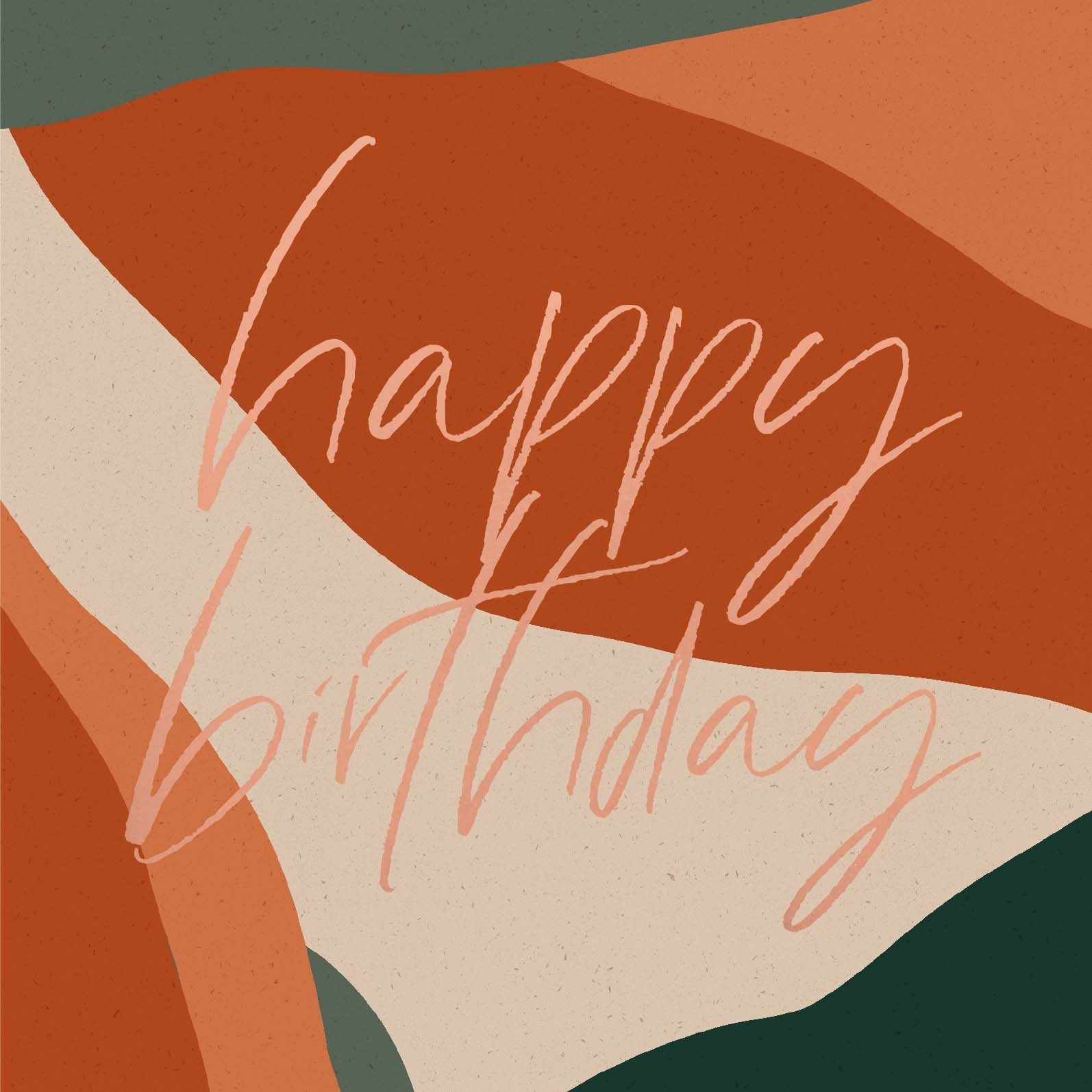 Greeting Card Rust - ABSTRACT BIRTHDAY