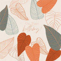 Greeting Card Rust - LEAFY BIRTHDAY