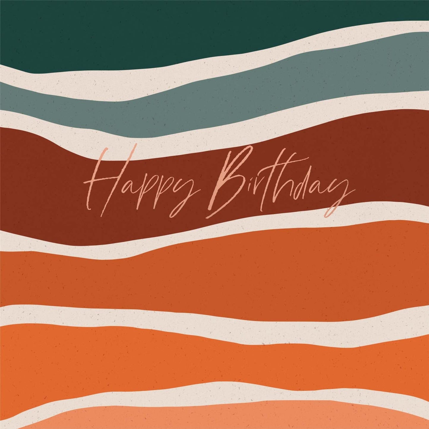 Greeting Card Rust - BIRTHDAY STRIPES
