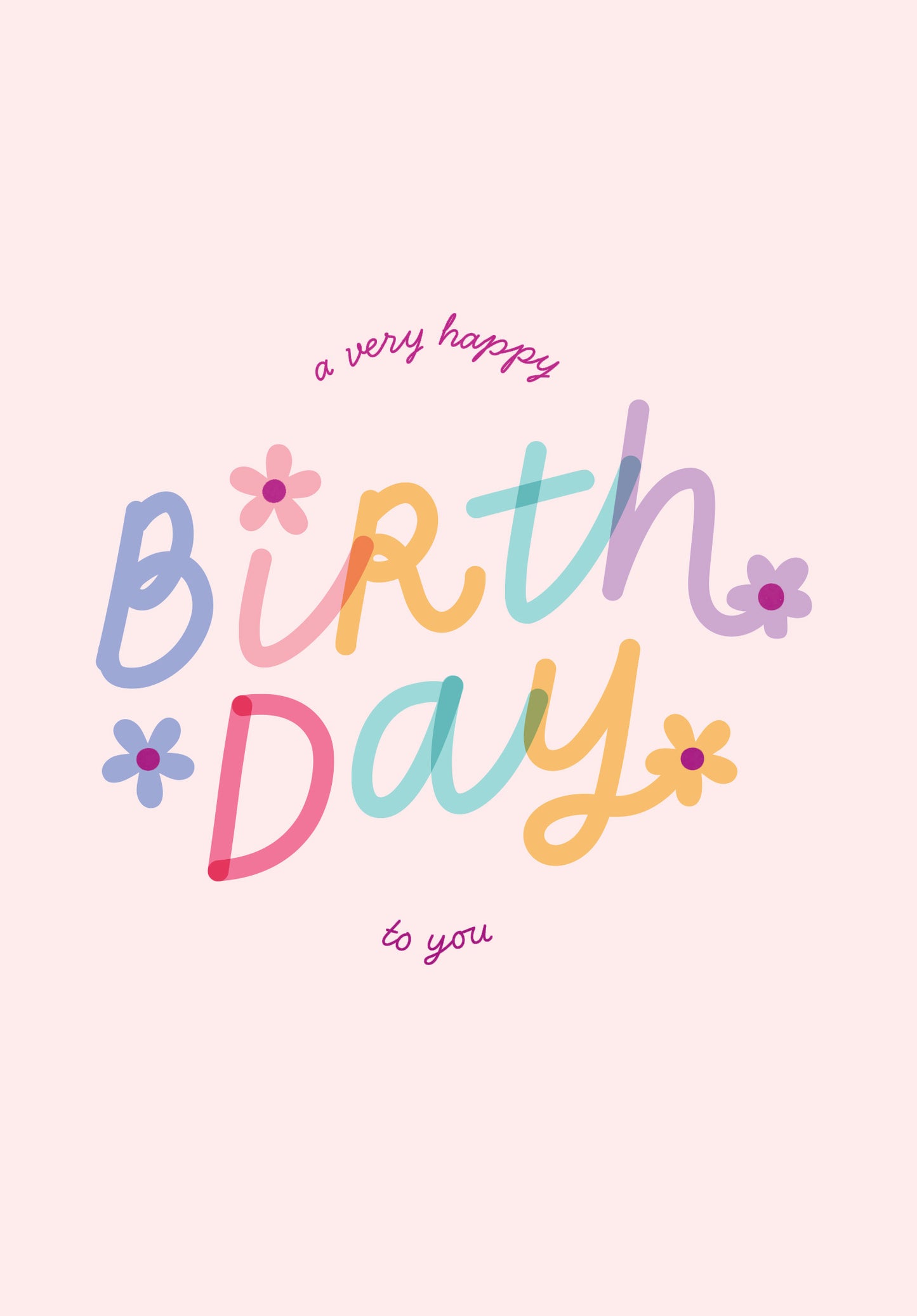 Greeting Card Good Vibes - Happy Birthday
