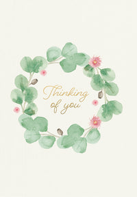 Greeting Card Botanical Blooms - FLORAL WREATH