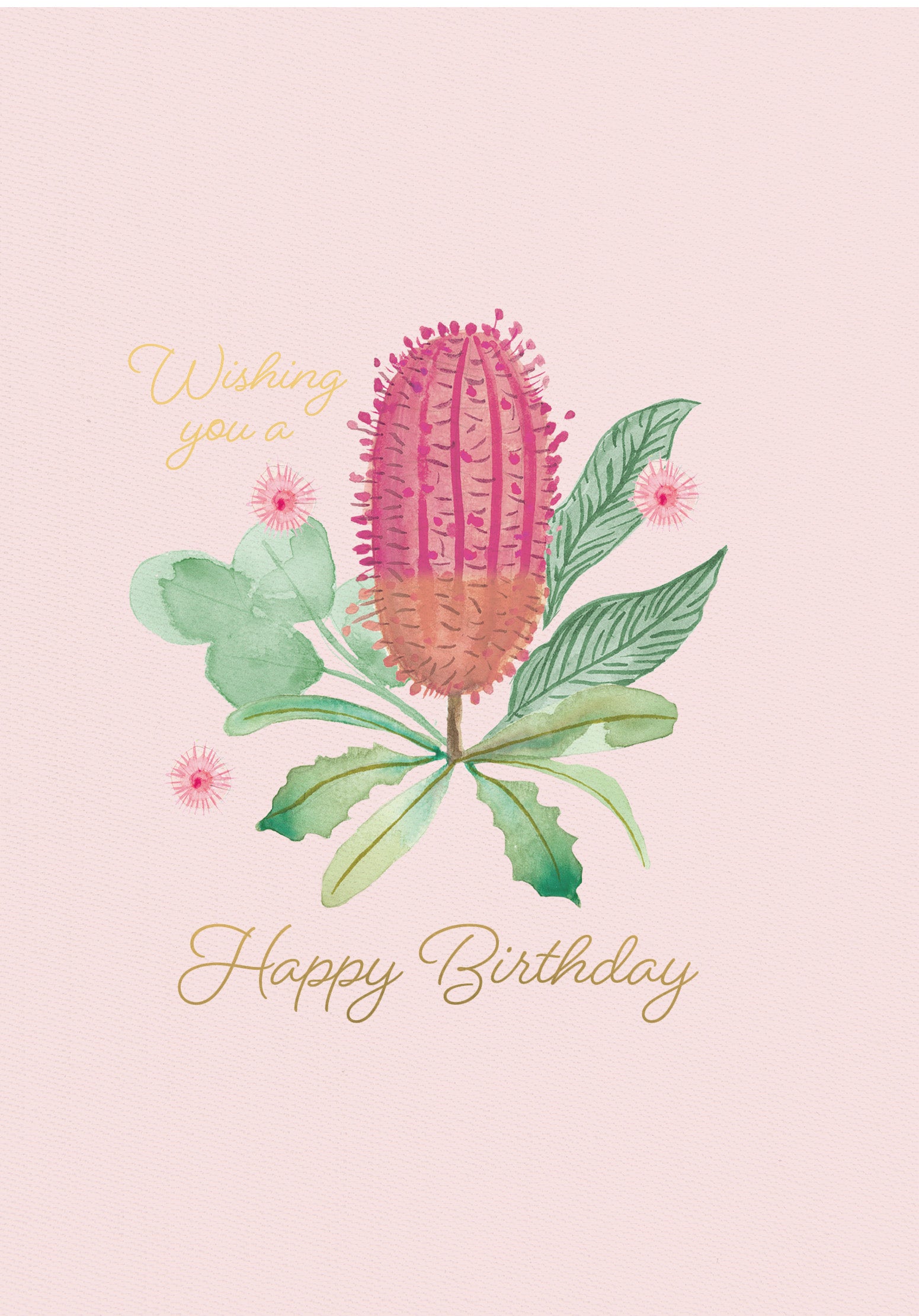 Greeting Card Botanical Blooms - BIRTHDAY BANKSIA