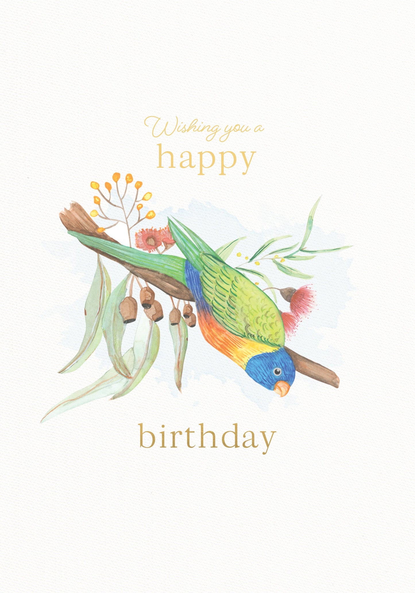 Greeting Card Botanical Blooms - BIRTHDAY LORIKEET