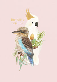 Greeting Card Botanical Blooms - BIRTHDAY BIRDS